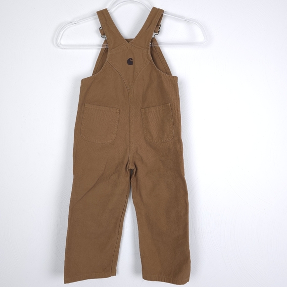 Carhartt 3T Boys Bib Overalls Tan - Picture 2 of 9